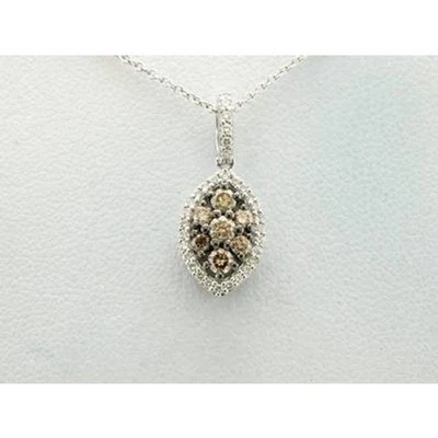 Colar pingente de ouro branco 14K Le Vian joias femininas de diamante branco 1/2 cts - Imagem 1 de 4