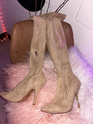 Women's Thigh High Stretch Boot High Heel Over The Knee No Box Never Worn - Image 1 of 2