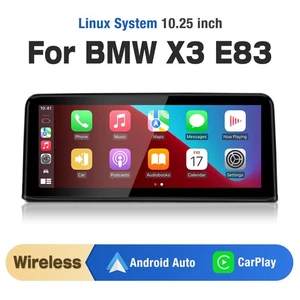 10.25" Kabellos Carplay Android Auto Apple Linux Für BMW X3 E83 2004-2012 CCC - Picture 1 of 14