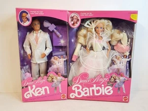 DANCE MAGIC BARBIE & KEN DOLL LOT OF 2 1989 MATTEL 4836 7081 NRFB - Picture 1 of 8