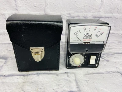 Medidor de luz flash vintage Honeywell Wein WP1000 Deluxe con estuche - ¡PROBADO! S Foto 1 de 2