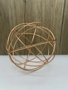 Decorative Copper Color Wire Sphere Ball Fall Decor Succulent Holder - Picture 1 of 3