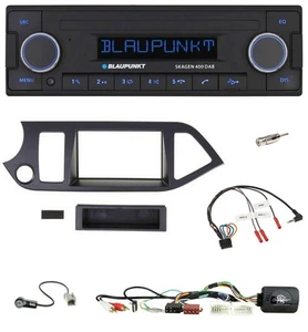 Blaupunkt DAB USB Bluetooth Lenkrad Autoradio für Kia Picanto ab 2011 AUX USB St - Bild 1 von 10