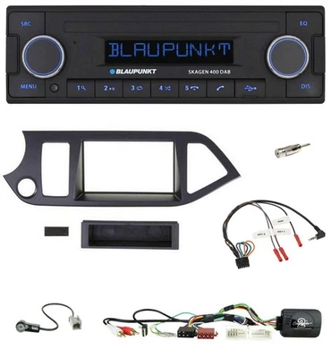 Blaupunkt DAB USB Bluetooth Lenkrad Autoradio für Kia Picanto ab 2011 AUX USB St - Bild 1 von 4