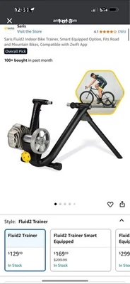 Saris Fluid 2 Bike Trainer NIB With Bonus Tire - Image 1 of 2