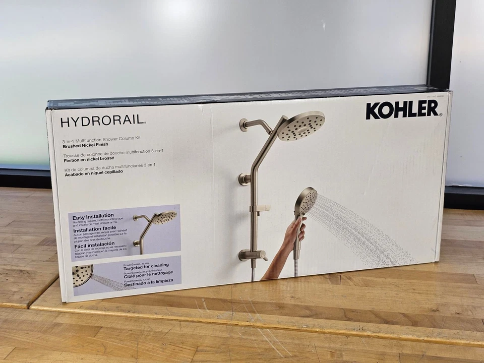 Kohler Hydrorail R38001-G-BN 3-in-1 Multifunction Shower System BRUSHED NICKEL