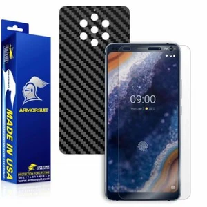 ArmorSuit Nokia 9 Pureview Screen Protector + Black Carbon Fiber Skin USA - Picture 1 of 6