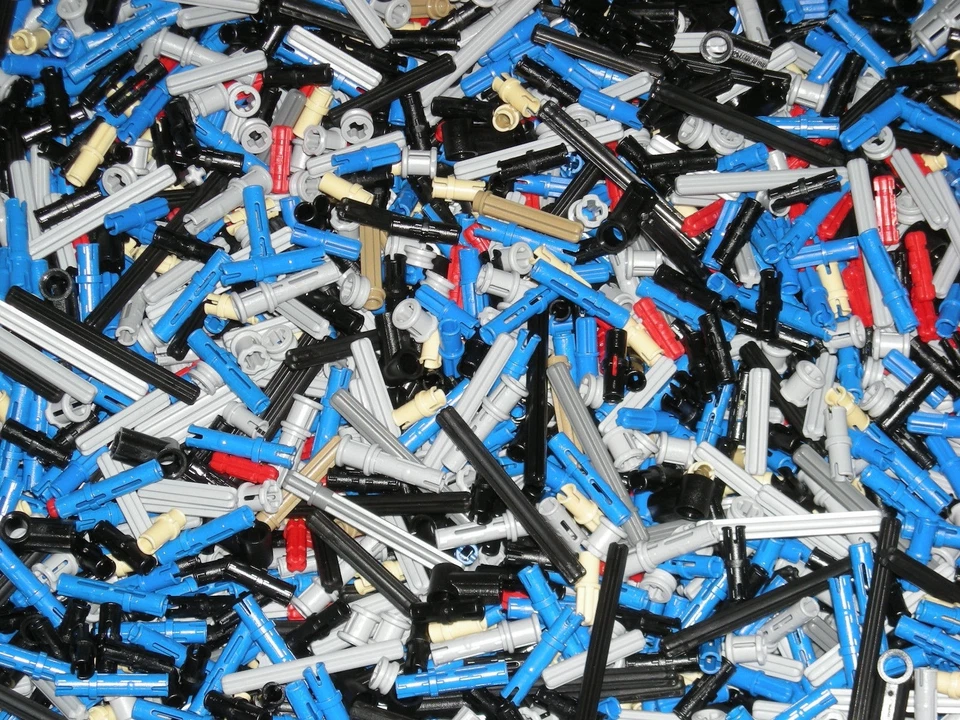 LEGO 100 Technic Mindstorms Pins Axles Bush Connector Parts Random Pull Mix - Image 1 of 4