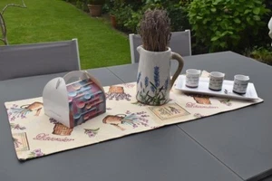 Table Runner Provence 30x85 CM Beige With Lavender from France Mixed Fabrics - Picture 1 of 5