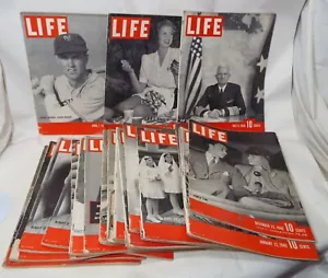 Lot of 20 Old 1940 Assorted LIFE MAGAZINE WWII Baseball World News NICE ADS - Picture 1 of 16