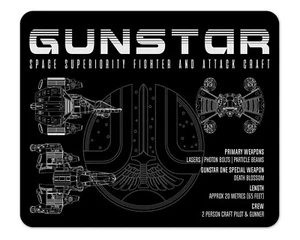 Gunstar Schematisches 1/4" dickes Mousepad - Bild 1 von 2