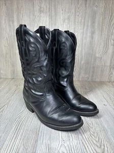 Cody James Men's Cowboy Boots Black Leather Sz 9D CJ4240 R Toe Oil Resistant - Picture 1 of 14