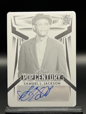 2023 LEAF POP CENTURY SAMUEL L JACKSON BLACK PLATE AUTO 1/1 PRINT USED 1ST AUTO!