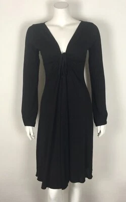 Moschino Women’s Dress US 8 Solid Black Party Cocktail Long Sleeve - Image 1 of 4