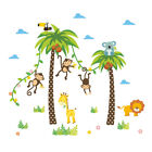 Jungle Fun Wall Decals Forest Animals Tree for Baby & Kids Room