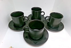 Pfaltzgraff Cup Saucer Set Midnight Sun Flat Coffee Tea 4 Sets - Picture 1 of 3