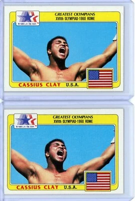 1983 Topps #92 CASSIUS CLAY Greatest Olympians - (2) Card Lot - Image 1 of 2