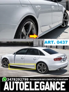 0437 MINIGONNE LATERALI AUDI A4 B8 RESTYLING DAL 08 al 15 look S-LINE - Foto 1 di 24