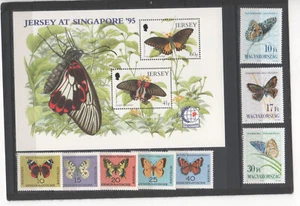 Insekten Schmetterlinge Lot postfrisch Block GB Jersey + Sätze Ungarn DDR - Bild 1 von 1