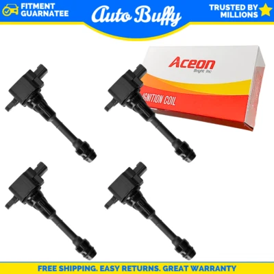 7805-3356-04 Aceon Set of 4 Ignition Coils for Nissan Altima Sentra X-Trail - Image 1 of 2