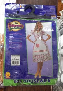 RUBIES 50S HOUSEWIFE 3PC.COSTUME DRESS & FREE WIG ( STANDARD FITS UP TO SZ.12) - Picture 1 of 10