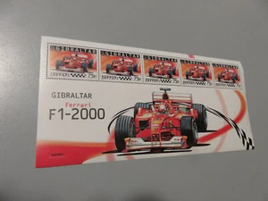 Ferrari F1-2000 Hoja 5 Sellos De 75p. Gibraltar Nuevo - Imagen 1 de 5