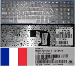 Clavier Azerty Fr HP Pavilion DV6-7000 NSK-CK0UW 9Z.N7YUW.00F 670321-051 noir - Picture 1 of 1