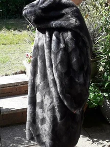 Silver Mink Coat - Full Length with soft hooded collar - Picture 1 of 6