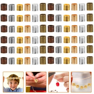 2500 Pcs Beaded Fixing Tube Jewelry Crimp Beads for Making Supplies Crimping - Picture 1 of 12