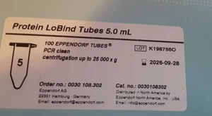 Eppendorf 5 ml Protein LoBind Tube (100 versiegelte Tuben) 0030108302 - Bild 1 von 2