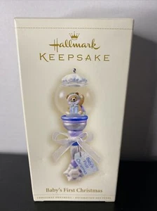 Hallmark Ornament 2006 Baby’s First Christmas Rattle Snowglobe New Sealed RARE - Picture 1 of 5