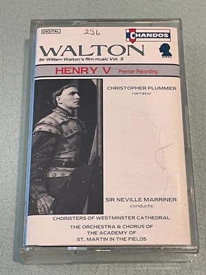 Sir William Walton - Henry V - Audio Cassette Tape Album - 1990 Chandos - Image 1 of 4