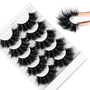 Faux Mink Lashes 6D Fluffy Luxury Volume False Eyelashes Dramatic Thick Soft - Picture 1 of 12