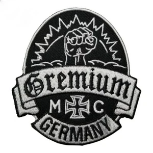10 Stück Gremium Germany gestickter Aufnäher Bügelbild Heavy Metal Punk Motorrad Patch - Bild 1 von 6
