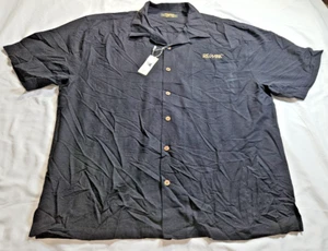 Nuova camicia Eagle Dry Goods uomo XL seta logo REMAX bottoni NERA NUOVA CON ETICHETTE - Foto 1 di 11