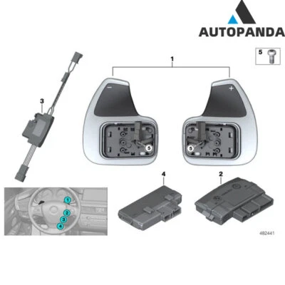 Steering Wheel Shift Paddle Shifter for BMW 2015-2021 F20 118i 120i 125i M-Sport - Image 1 of 4