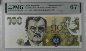 Czech Republic,P30a,2022,100 Korun,Commemorative,PMG 67EPQ - Picture 1 of 2