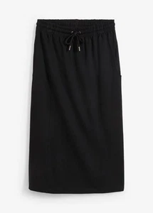 Eleganter Sweatrock mit Schlitz Gr. 48/50 Schwarz Damen Midi-Rock Neu* - Bild 1 von 1