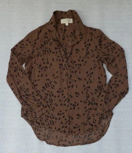 CLOTH & STONE sz S Anthropologie Lightweight Animal Print Button Down Shirt - Picture 1 of 10