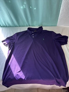 Polo Ralph Lauren Hemd Herren 2XL Lila Polyester Polo Performance Pony - Bild 1 von 4