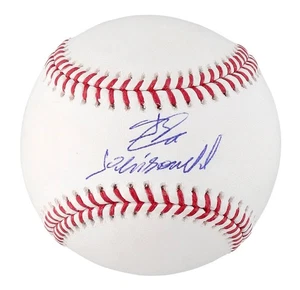 Jackson Chourio Twice Signed (Cursive) OML Baseball (JSA & USA Sports Marketing) - Picture 1 of 3
