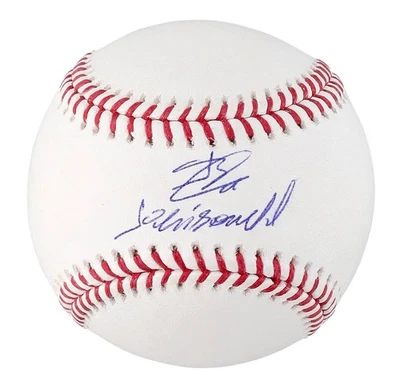 Jackson Chourio Twice Signed (Cursive) OML Baseball (JSA & USA Sports Marketing) - Image 1 of 3
