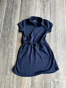 Izod Niña Talla 6X Polo Azul Marino Uniforme Vestido-Cintura Ajustable y Bolsillos - Imagen 1 de 8