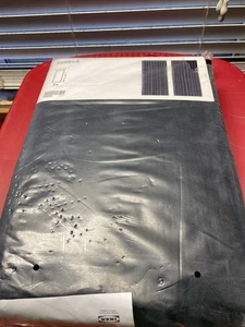 Ikea Sanela Samt Vorhänge 2 Paneele 100 % Baumwolle dunkelblau 55" x 98" Neu aus altem Lagerbestand versiegelt - Bild 1 von 7