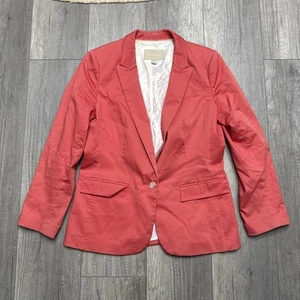 Banana Republic Women’s Blazer Jacket Size 10 Coral One Button Single Breast - Picture 1 of 8