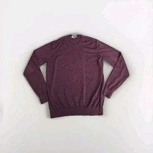 Lacoste Herren Wollpullover Rundhals Burgunderrot Größe XL Mod Preppy - Bild 1 von 5