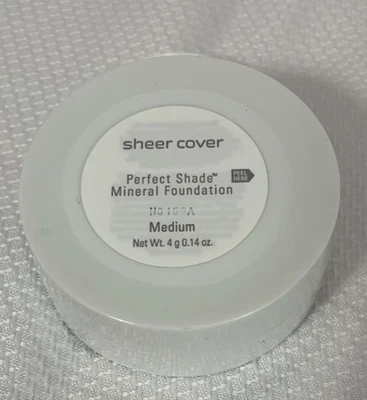 Base Mineral Sheer Cover Perfect Shade Compacta * Média * 0,14 oz/4 g * Nova - Imagem 1 de 2