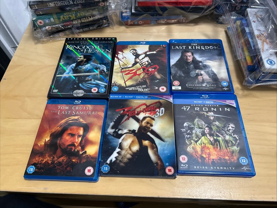 X6 Medieval Warrior Films Knights / Samurai. Bundle / Job Lot DVD /blueray - Image 1 of 1