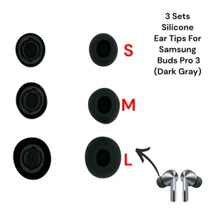Silicone Replacement Ear Tips Samsung Galaxy Buds 3 Pro SM-R630 Ear Buds Gray - Picture 1 of 1