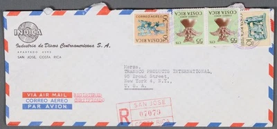 MayfairStamps Costa Rica 1965 INDICA Publicidad San José Registrado en Nueva York Foto 1 de 2